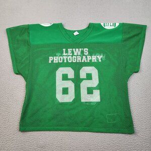 Vintage Russell Athletic Practice Jersey Boys Youth Medium Green Football Mesh